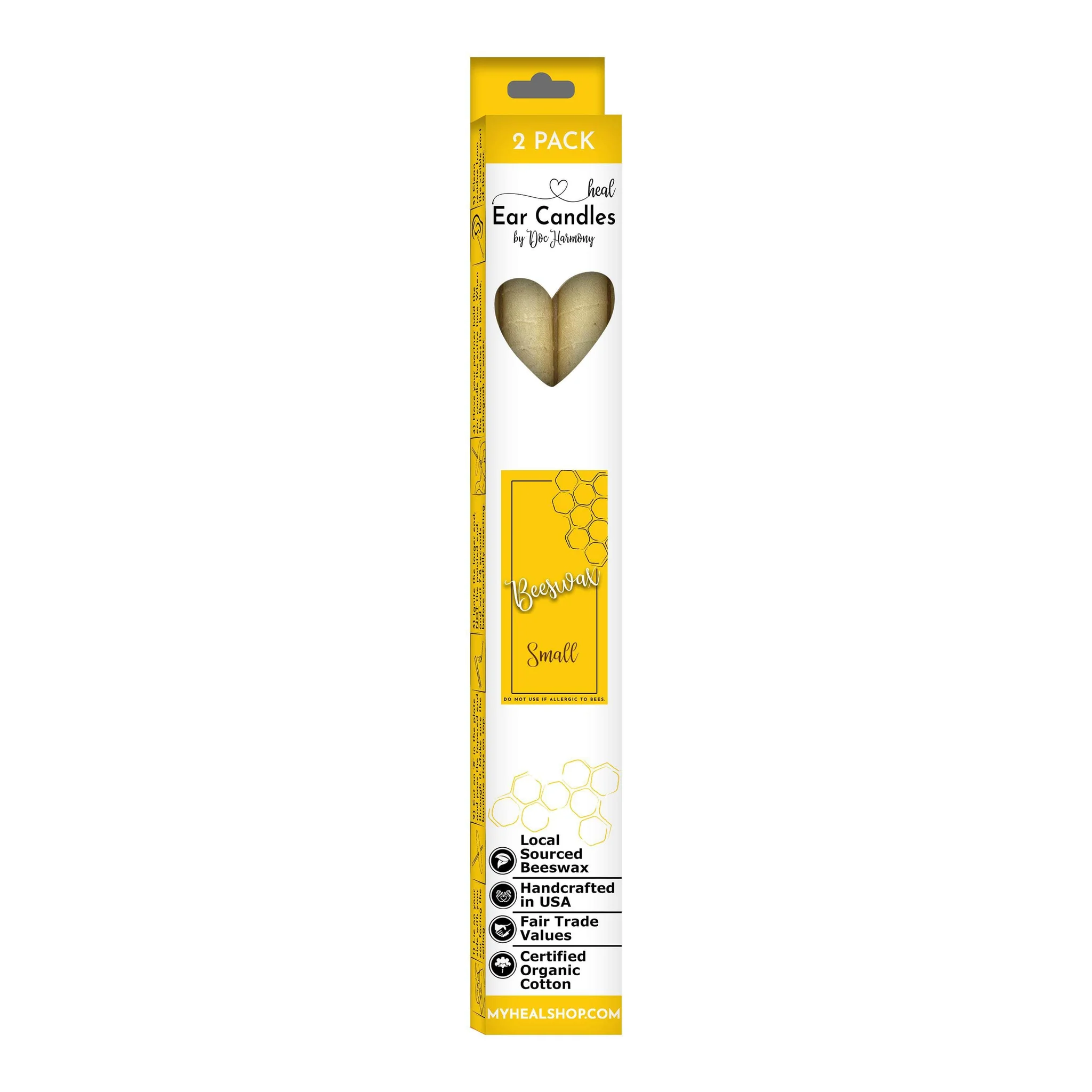 Harmony's Organic, Unscented Beeswax Ear Candles