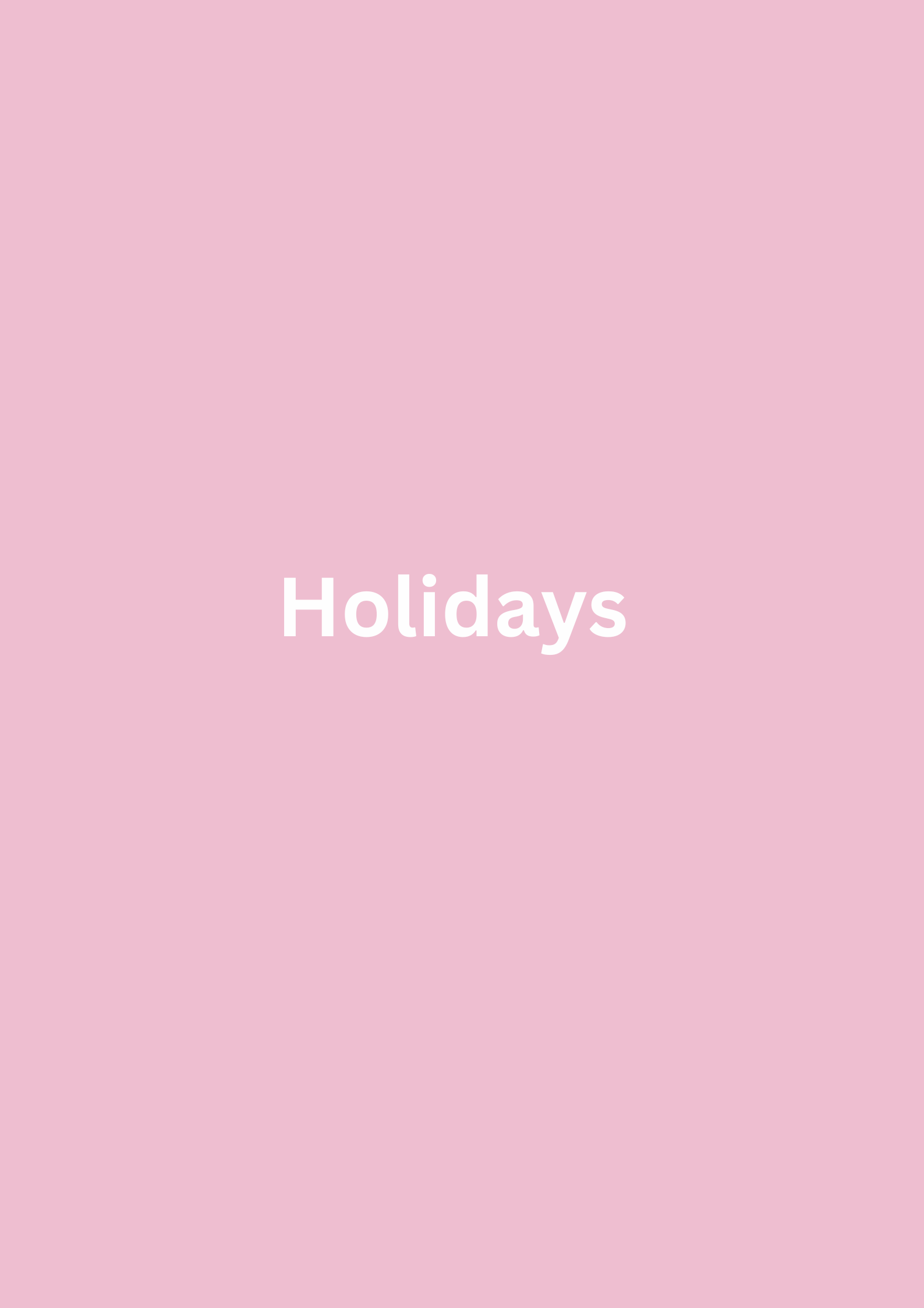POG Holidays