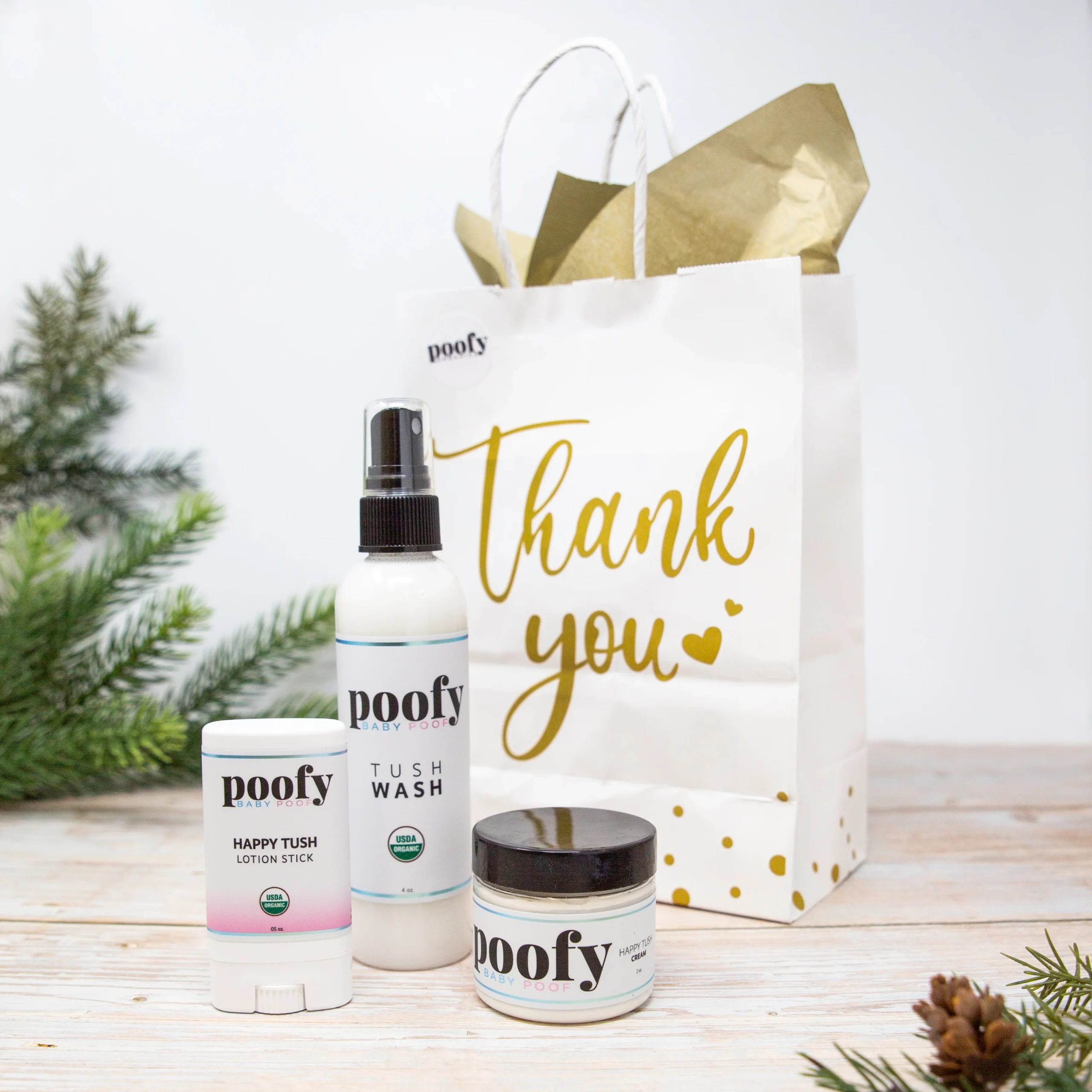 Poofy Organics baby shower gift