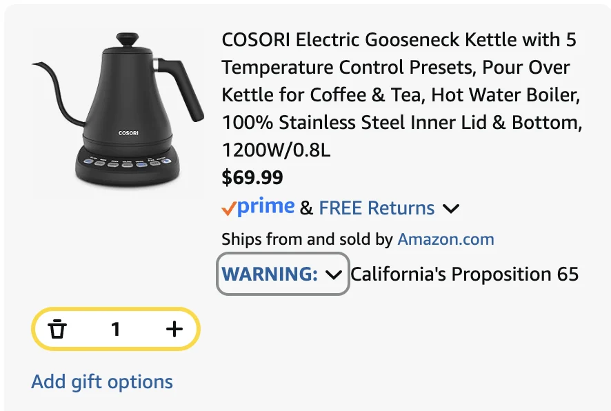 COSORI Electric kettle review