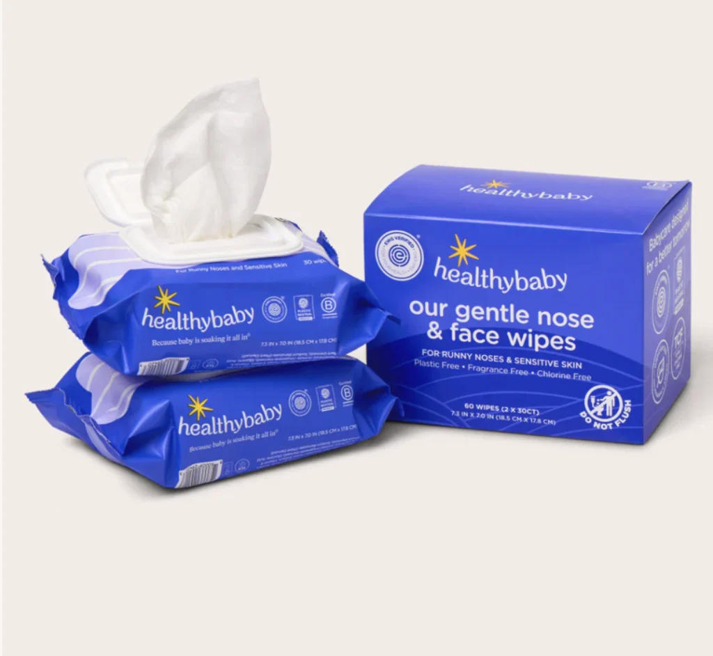 HealthyBaby Organic Gentle Nose & Face Wipes