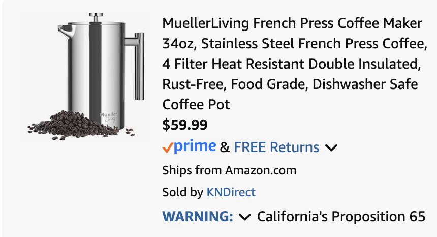 MuellerLiving French Press Coffee Maker review