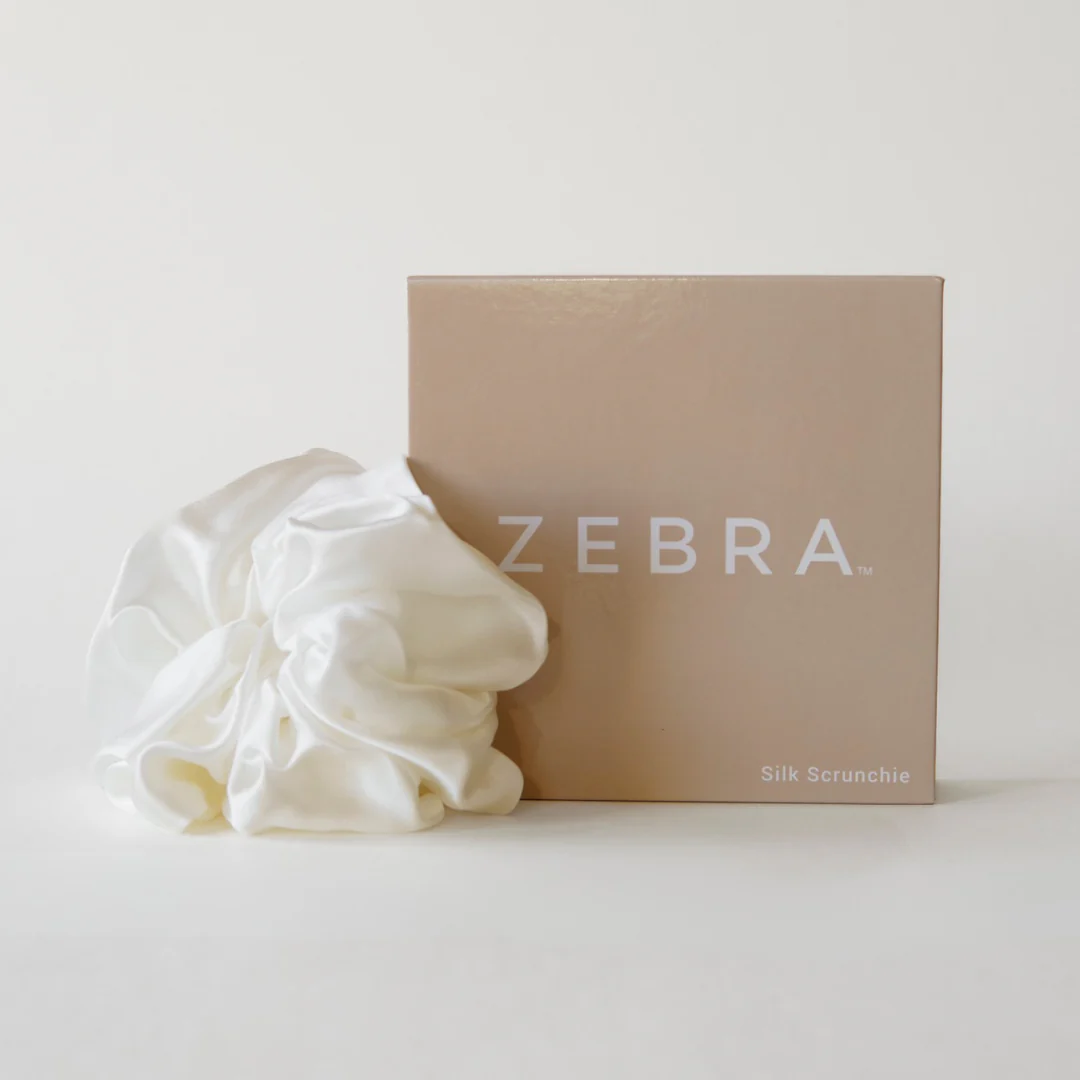 Zebra silk scrunchie