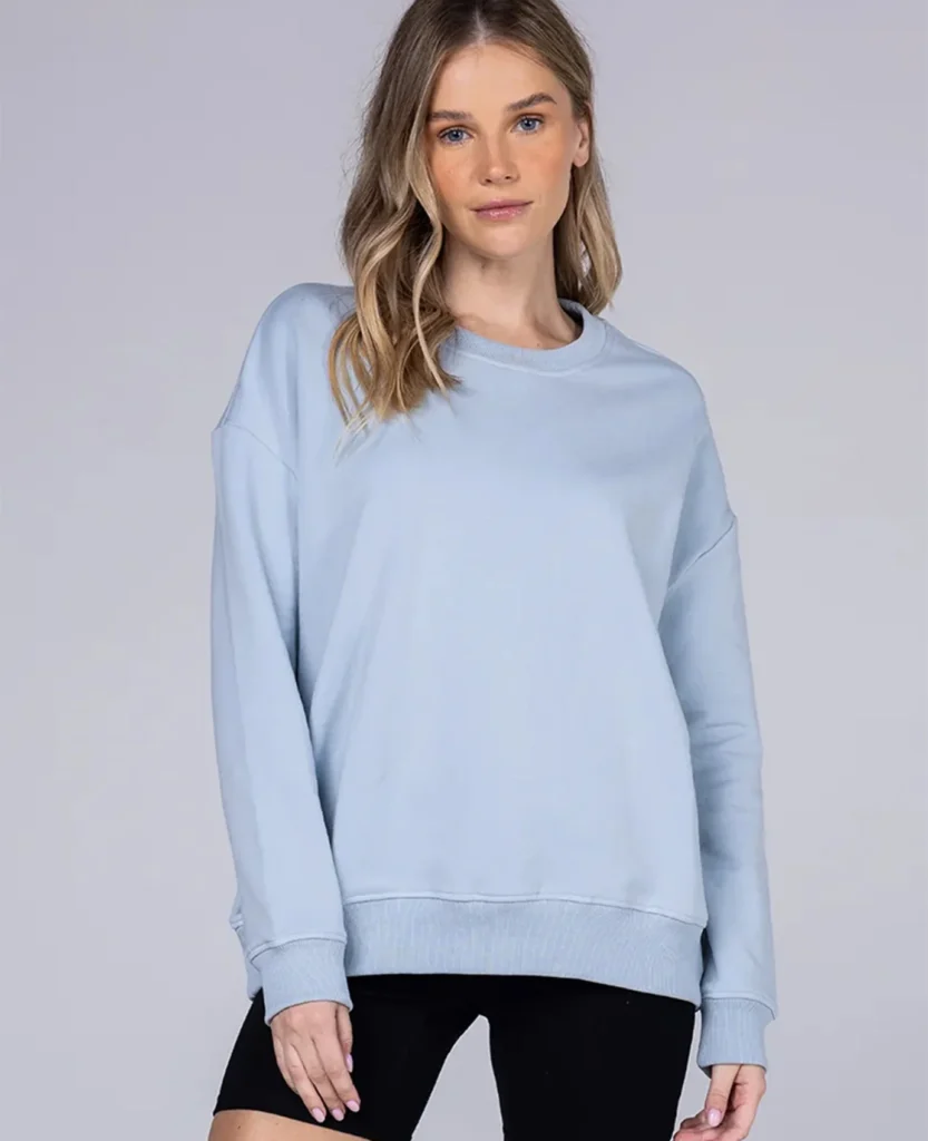 Allwear GOTS organic blue sweatshirt