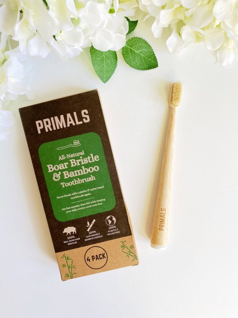 Primals Boar Bristle & Bamboo Toothbrush review and promo code
