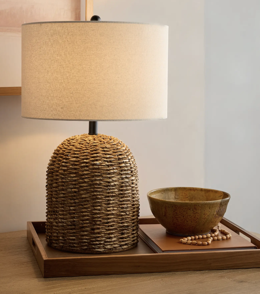 Quince Arched Rattan Table Lamp