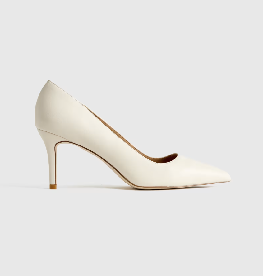 Quince Italian Leather Pointy Toe Pump