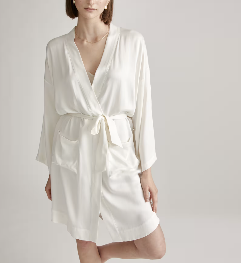 Quince Organic Silk Robe