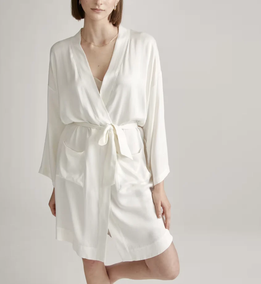 Quince Organic Silk Robe