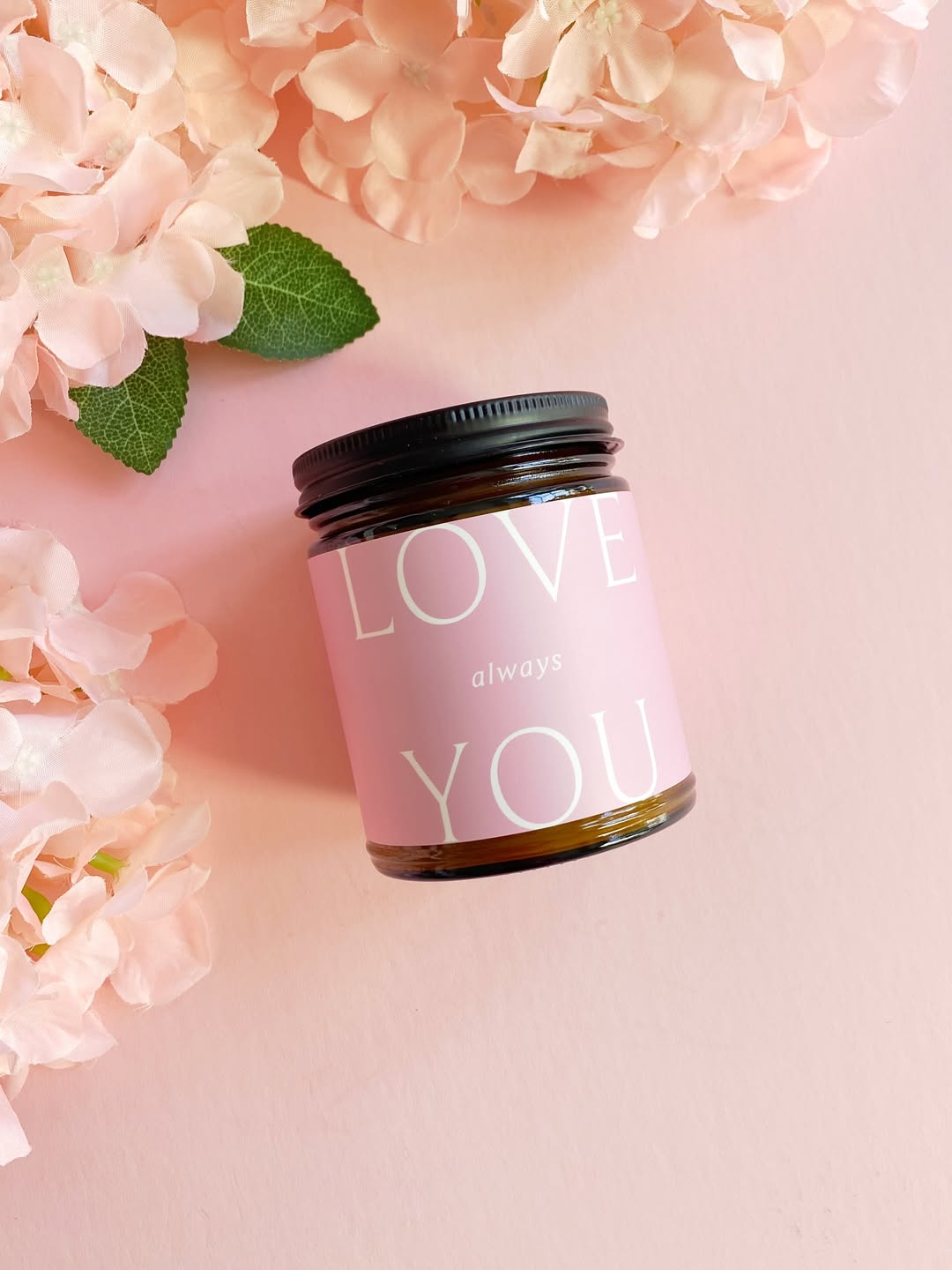 Fontana Organic Pink Candle, Valentine's day