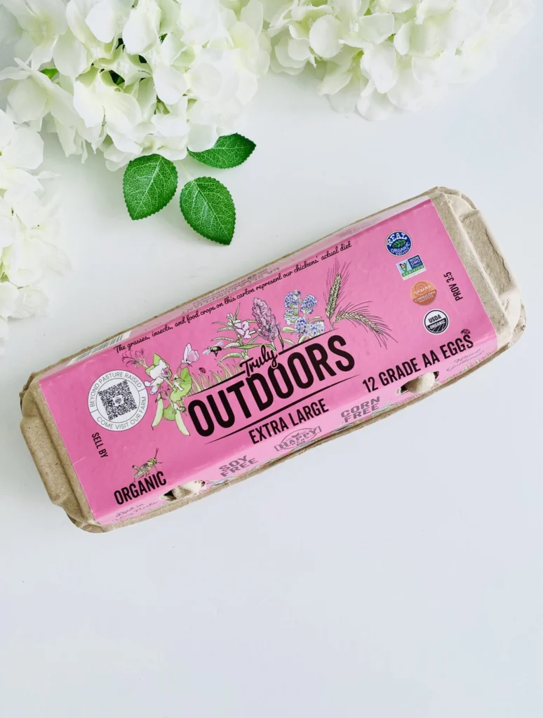 Happy Hens organic, Soy-free, Corn-Free, pasture raised eggs