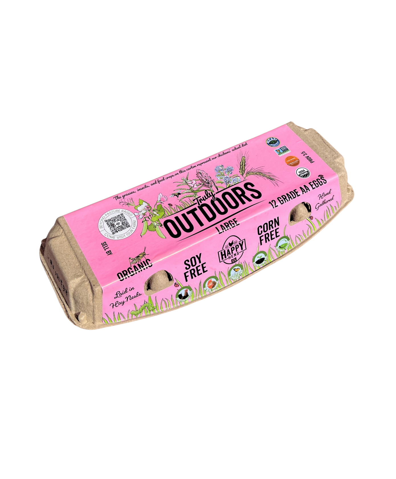 Happy Eggs, organic, soy-free, corn-free