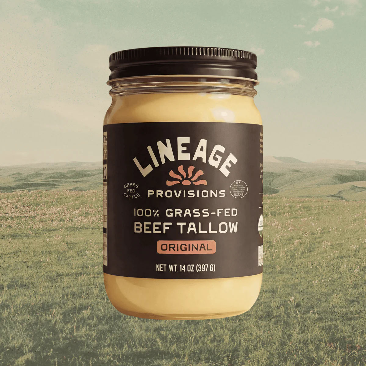 Lineage organic, grass-fed Beef Tallow