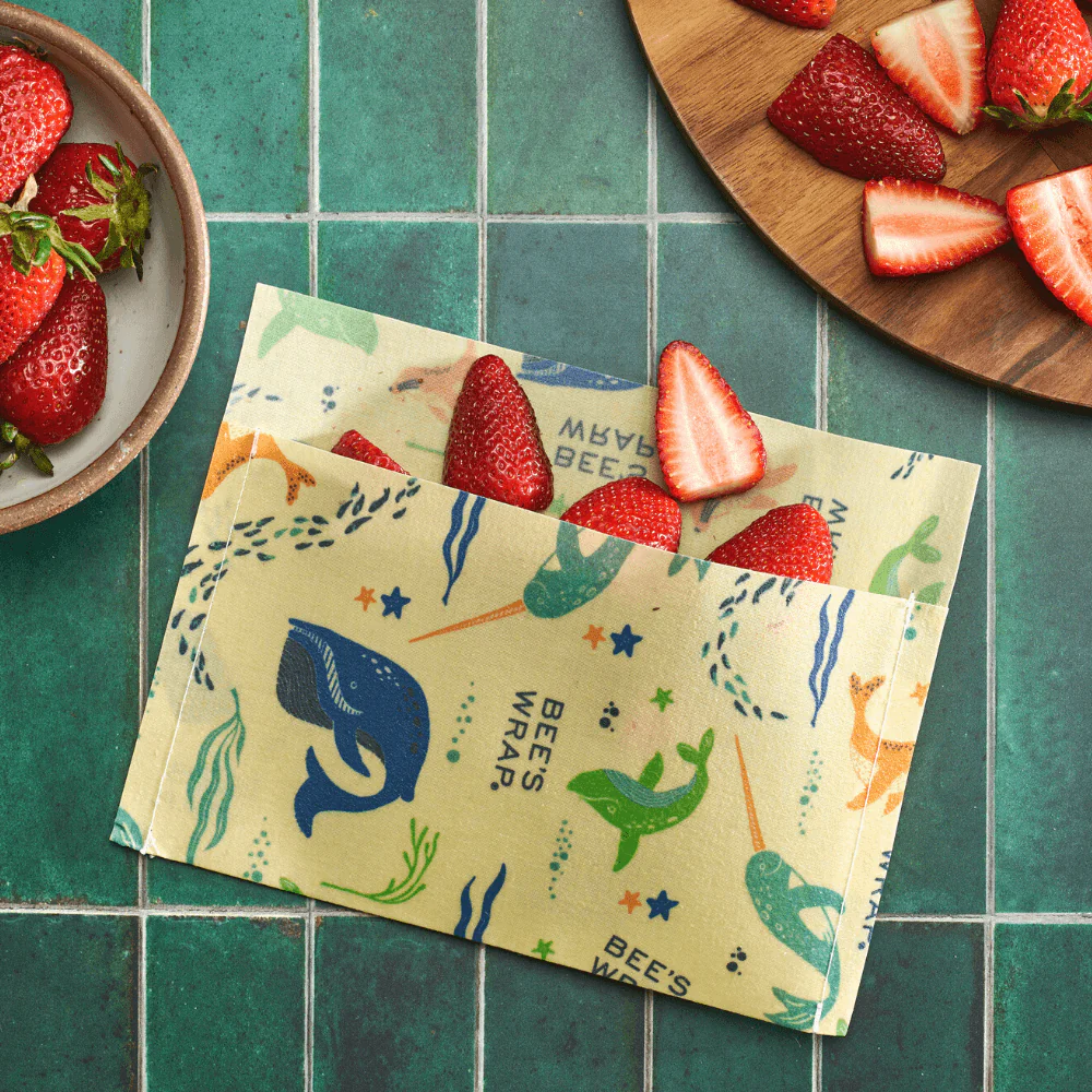 Bee's Wax Snack Bags, GOTS certified organic cotton