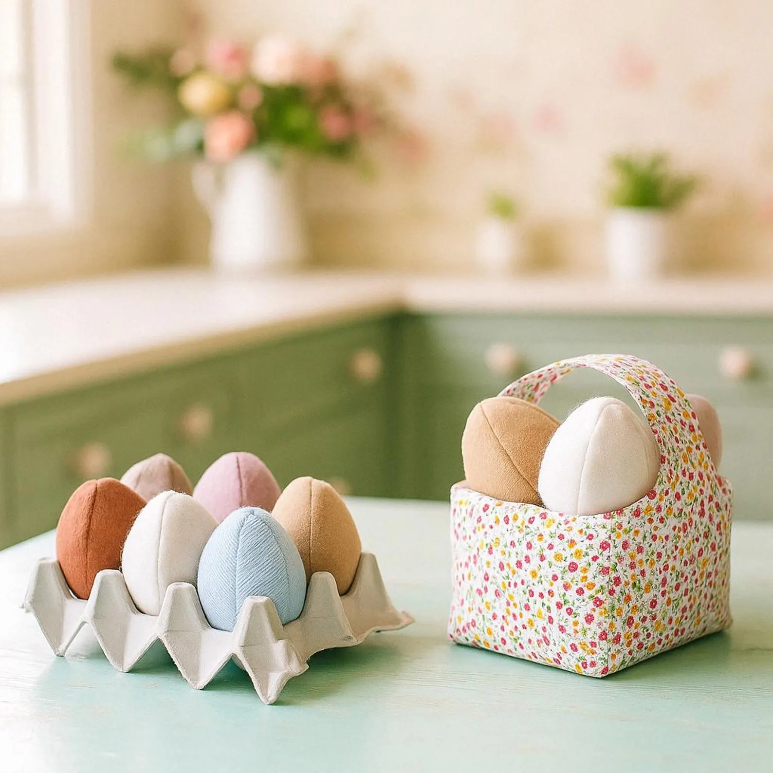 Etsy Fabric Egg & Basket Toy