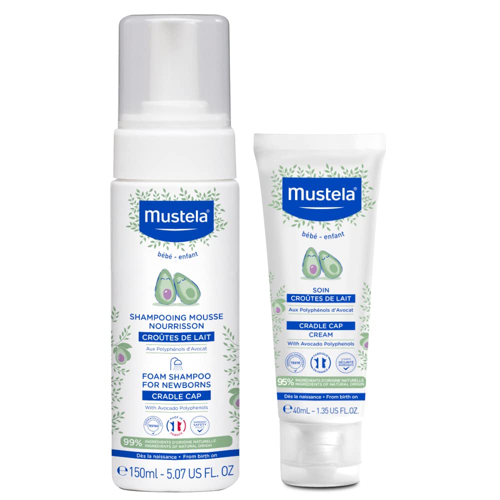 Mustela Cradle Cap Fragrance-Free Baby Shampoo & Cream for Baby