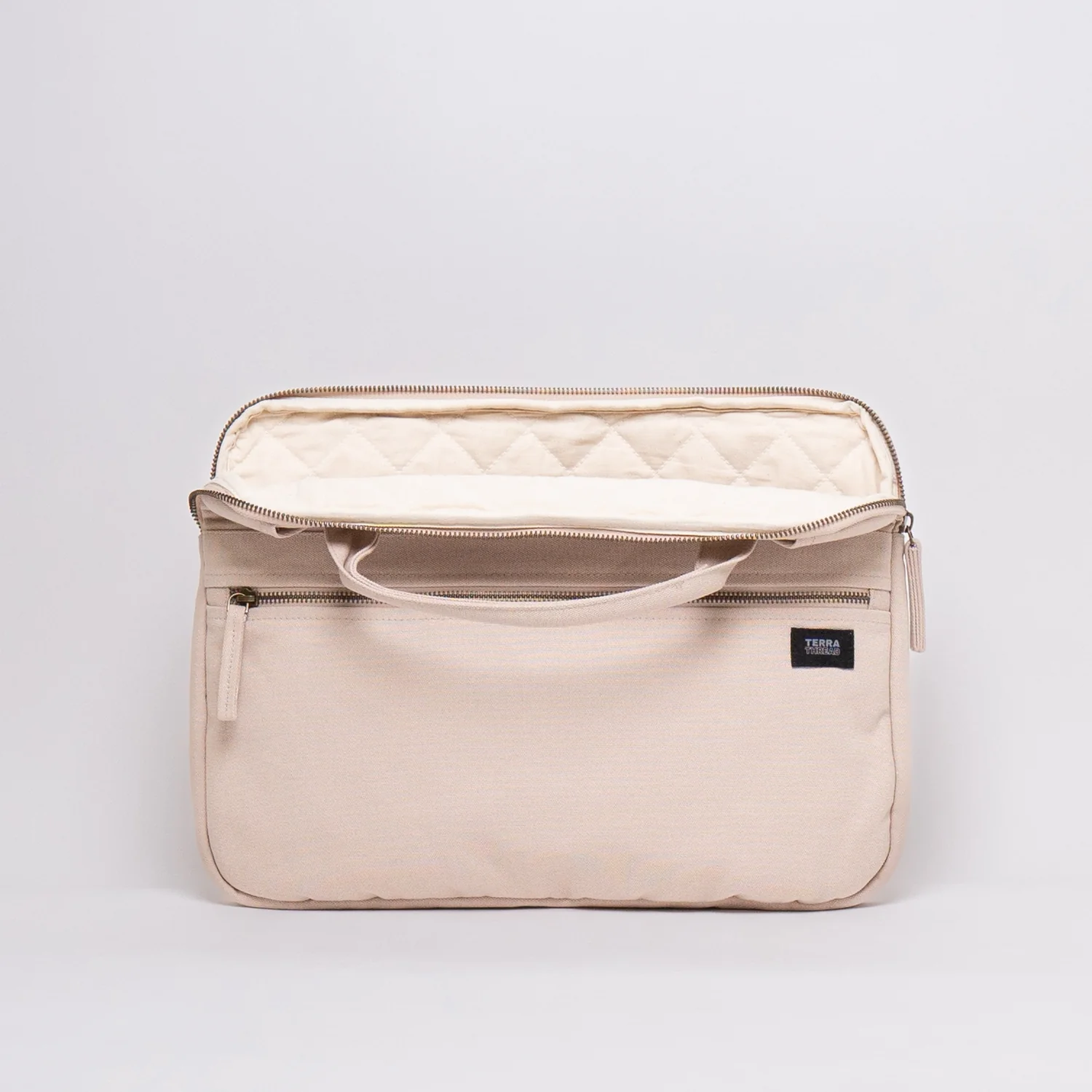 Terra Thread Organic Laptop Bag, GOTS Certified organic cotton