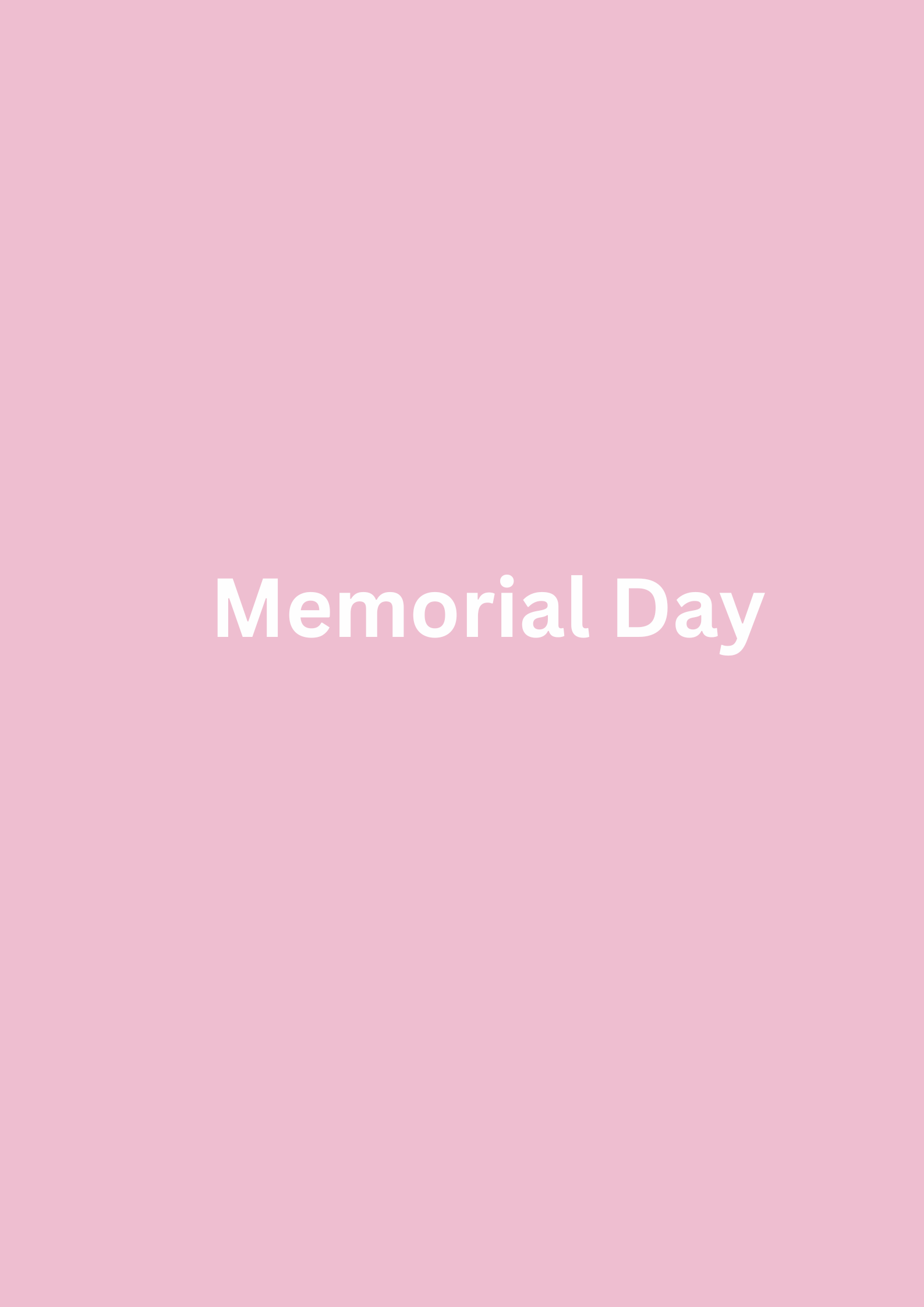 POG Memorial Day