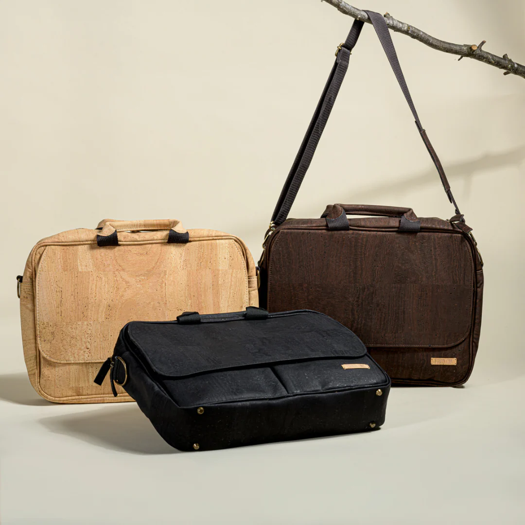 Tiradia Cork Laptop Bag Productivity Briefcase