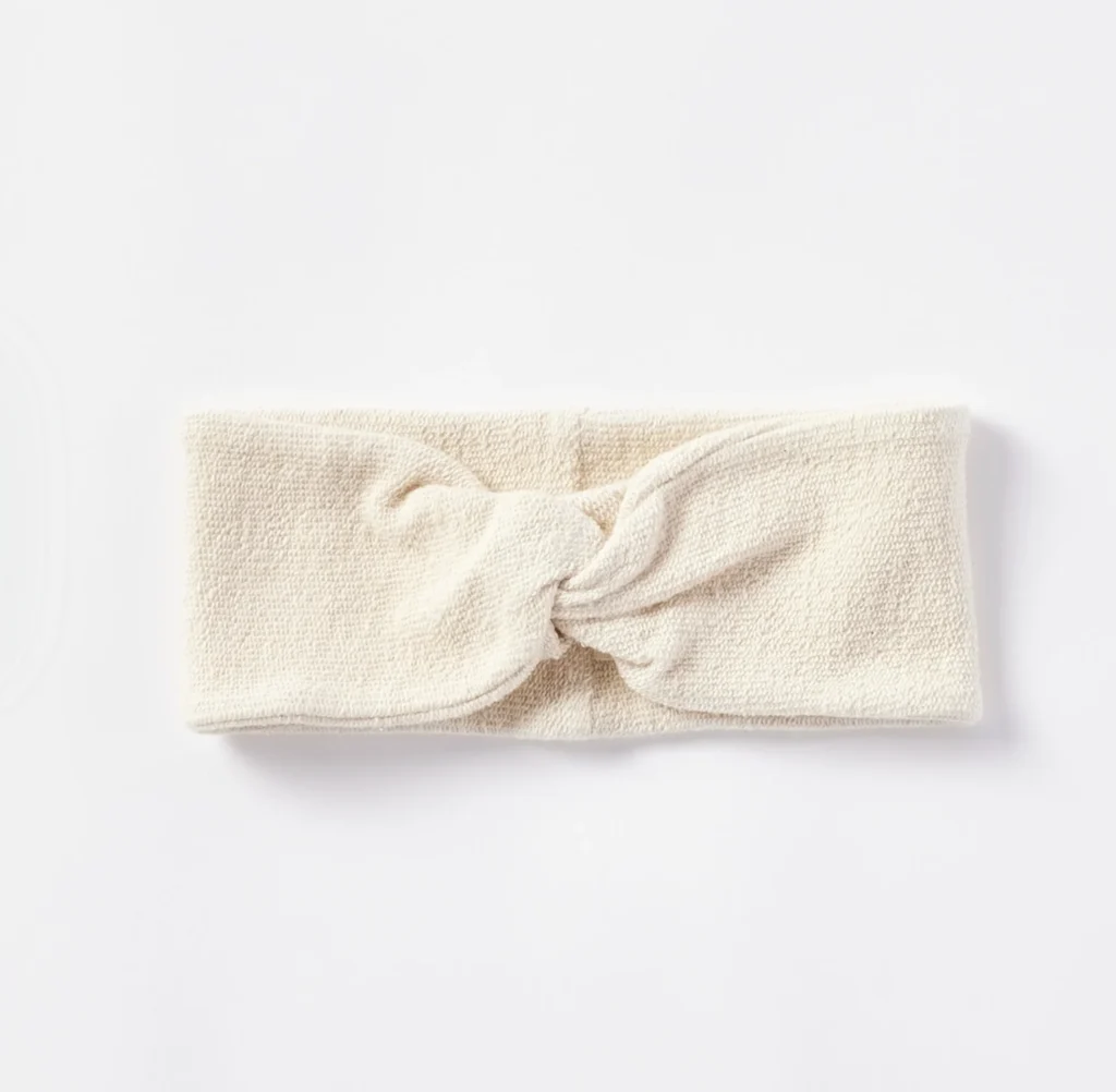 Coyuchi organic cotton headband, undyed