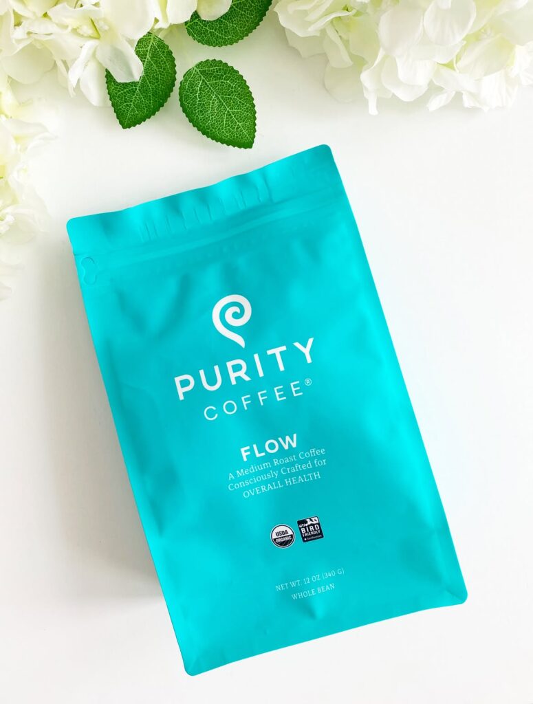 Purity Coffee Organic, low acid, Flow Coffee, for a sensitive stomach