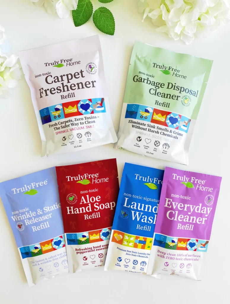 Truly Free organic household cleaner refills