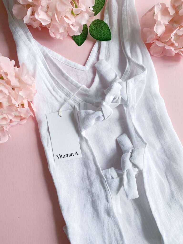 Vitamin A white linen swimwear dress