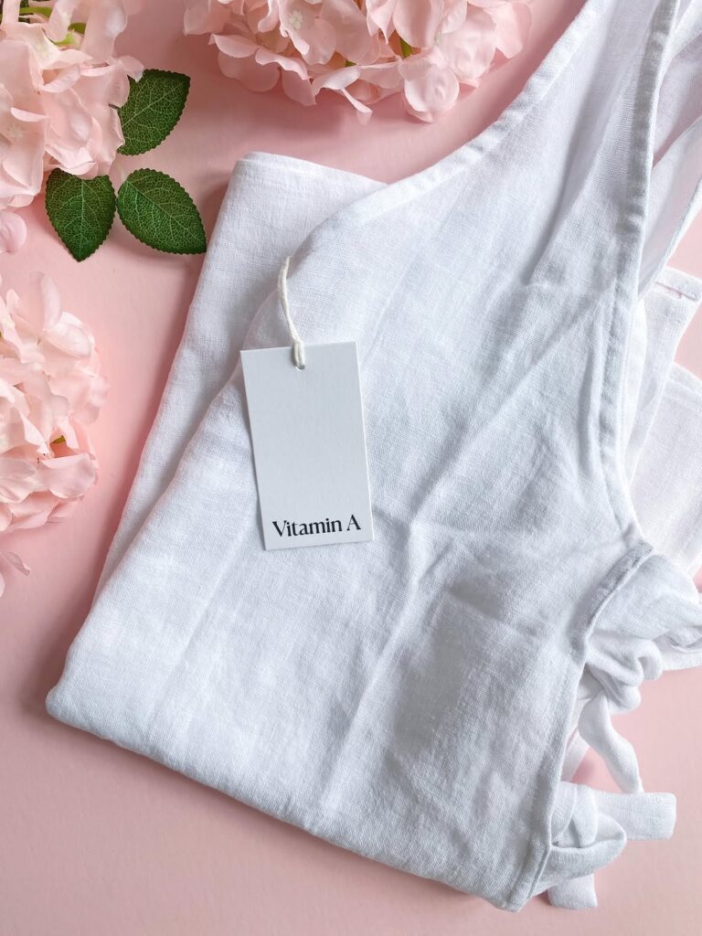 Vitamin A white linen swimwear dress