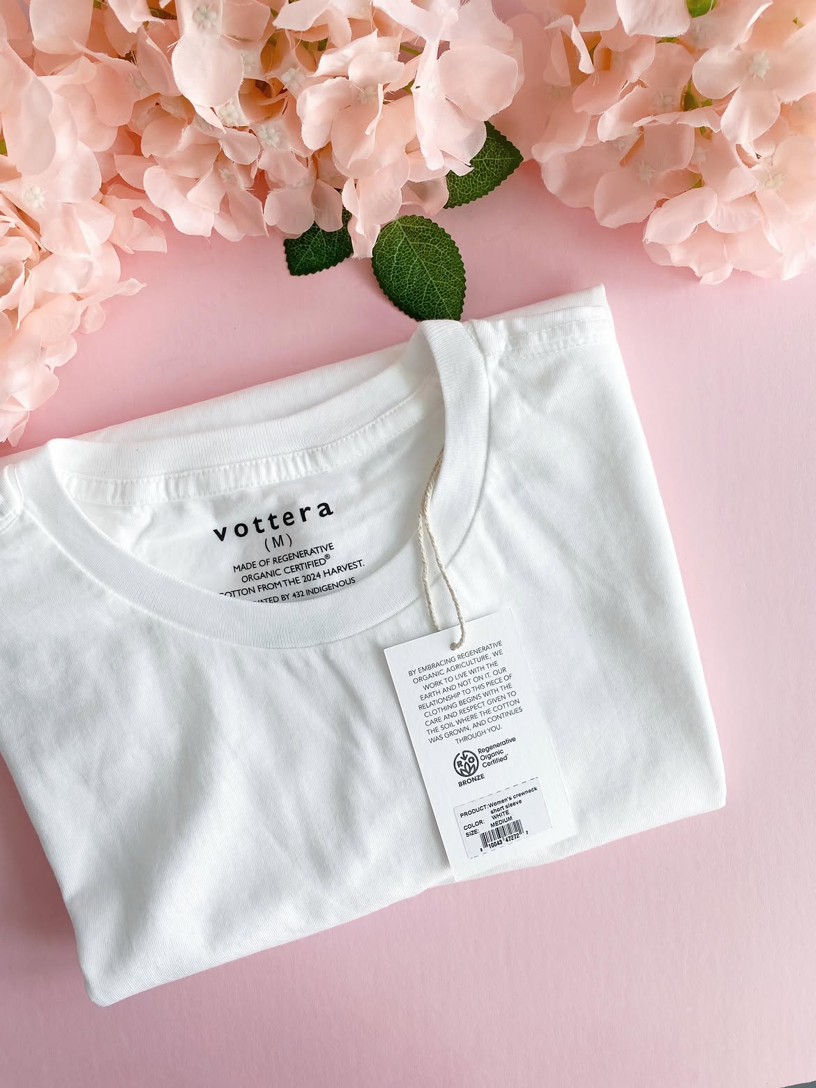 Vottera Regenerative Organic Certified Cotton T-shirts