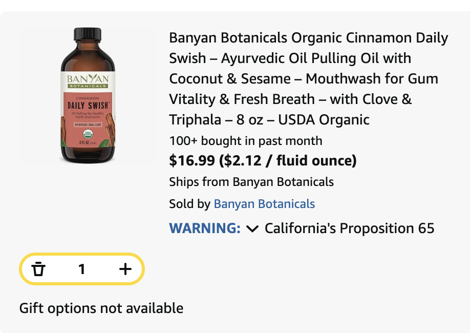Banyan Botanicals Organic Cinnamon Daily Swish review