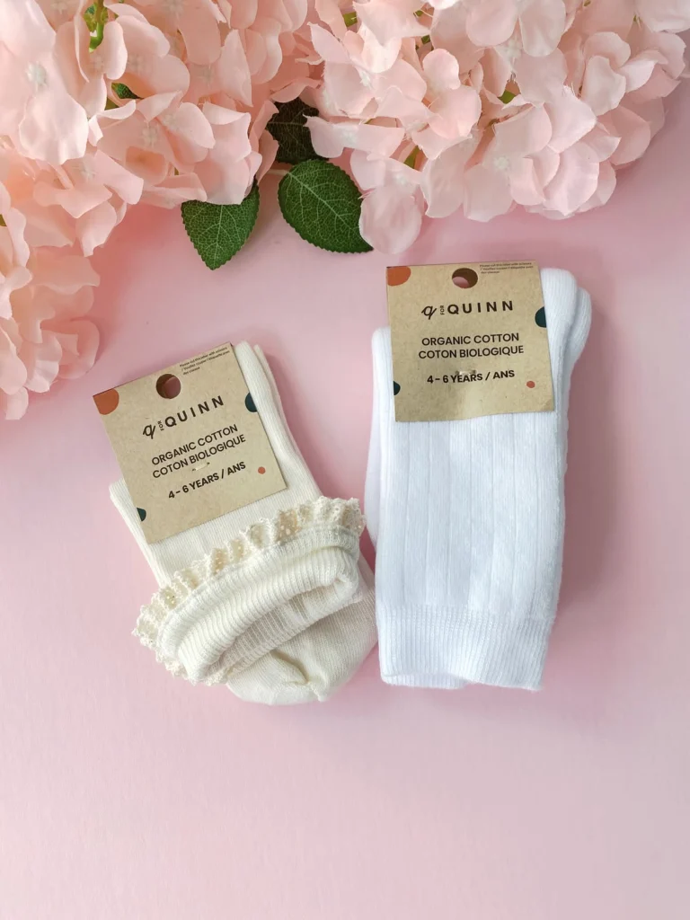 Q for Quinn Kids GOTS Certified Organic Cotton Socks