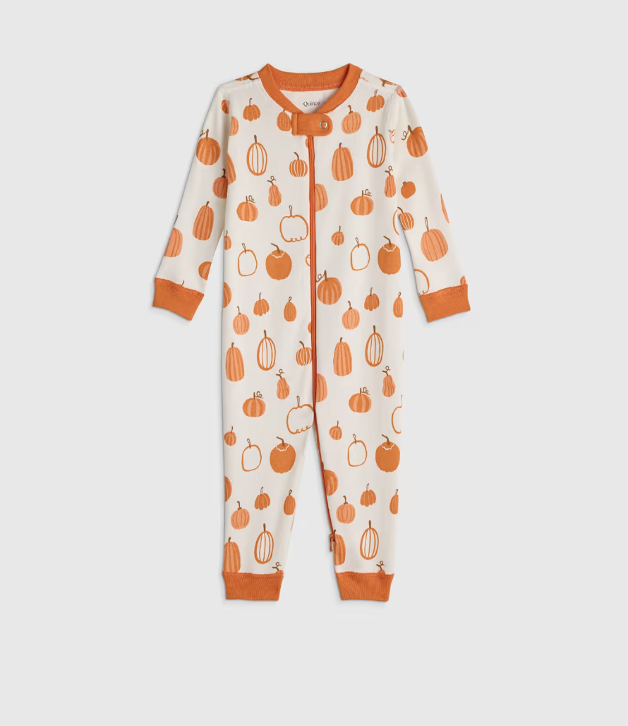 Quince organic kid pajama for thanksgiving